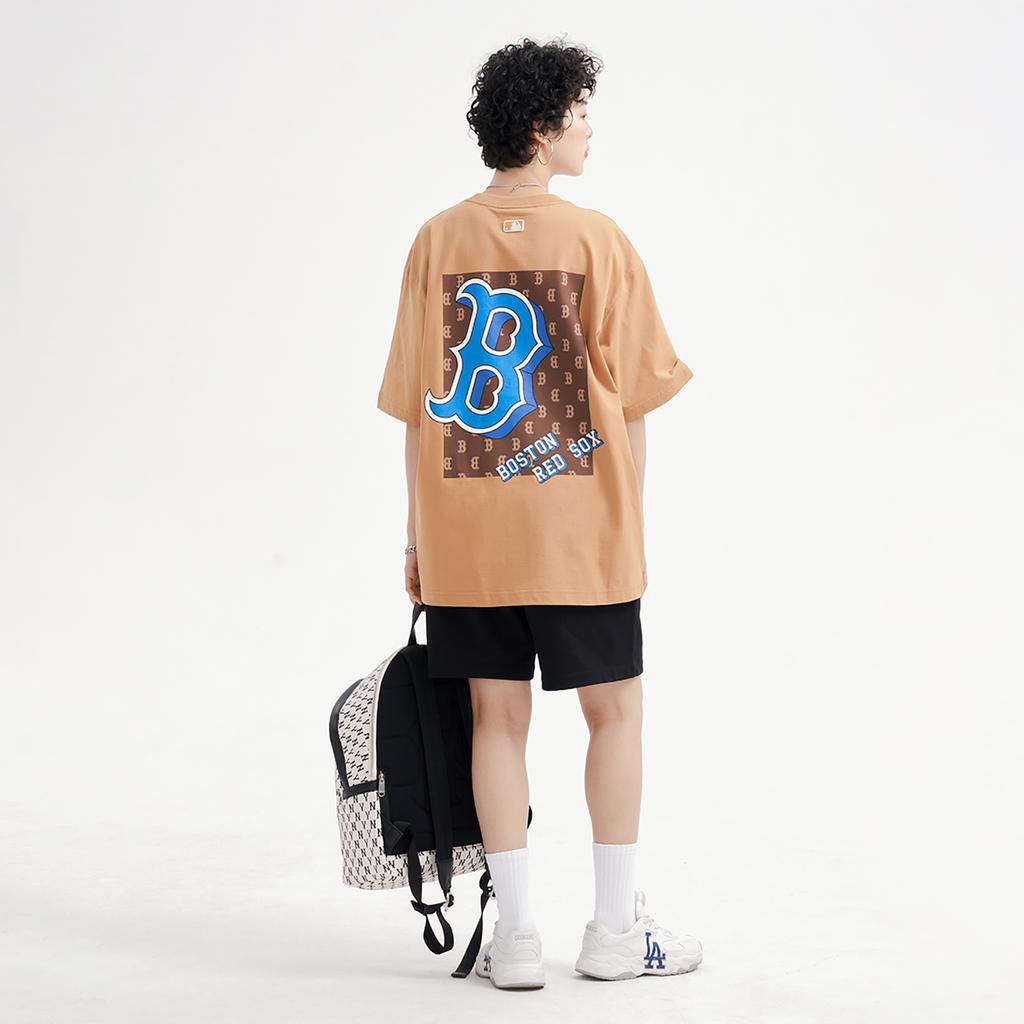 New MLB Boston Red Sox T Shirt Unisex Sandy Brown 3ATSM3033-43SAS