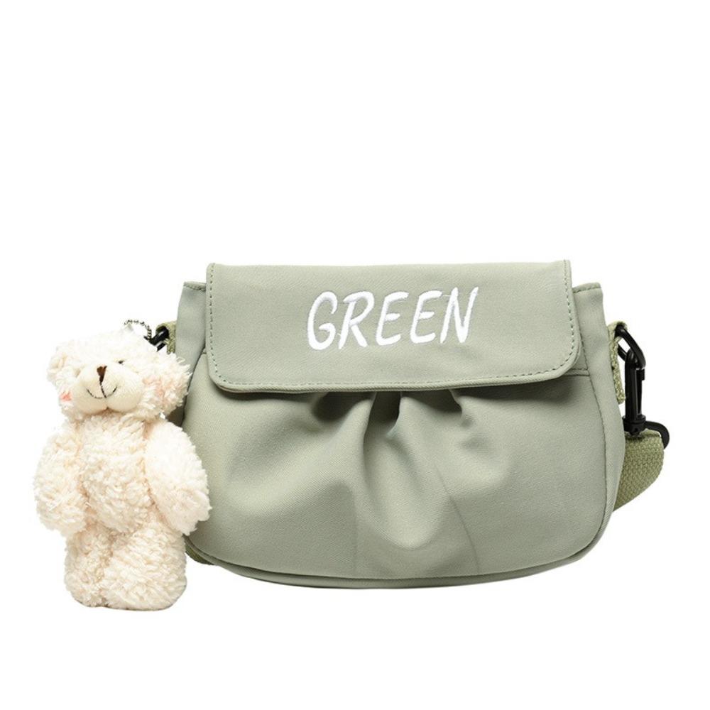 Trendy Fashionable Letter Crossbody Bag Canvas Simple Shoulder Bag Square Mobile Phone Bag Women's Fashion