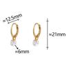 PONYKISS  Sterling Silver Single Zircon Pendant Hoop Earrings for Women Minimalist Classic Fine  Round Accessories