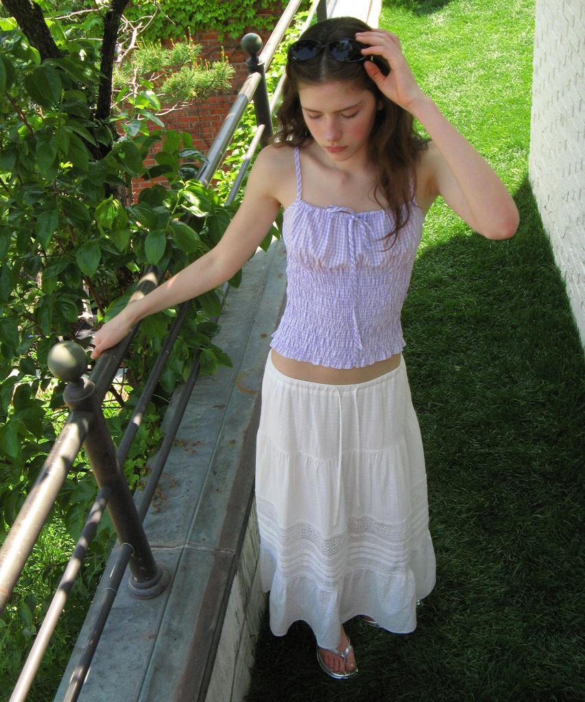 Lora Lora Pintuck Lace Tiered Long Skirt White