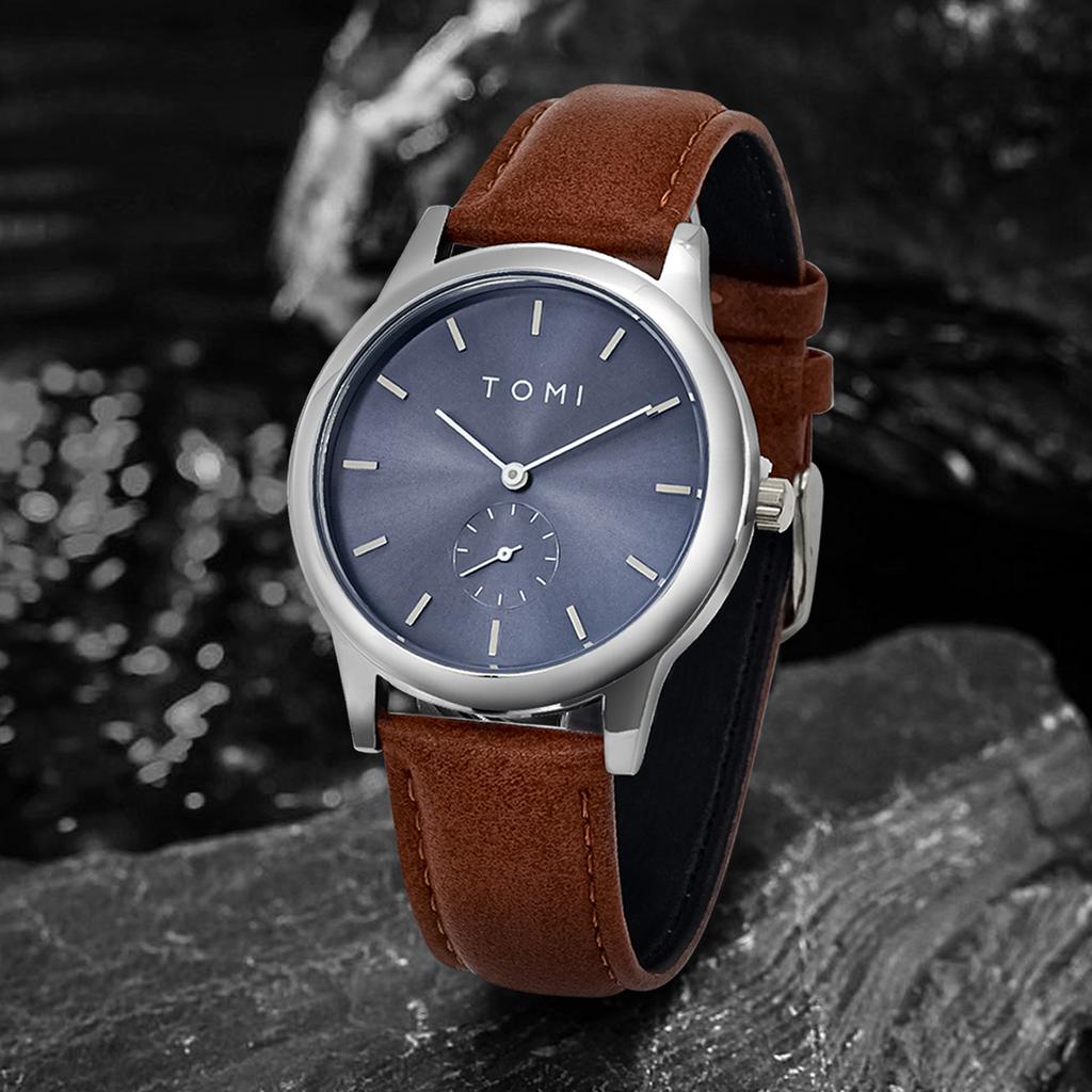 Fashion Men's Two Pin Half Belt Watch Casual and Minimalist Men's Quartz Watch