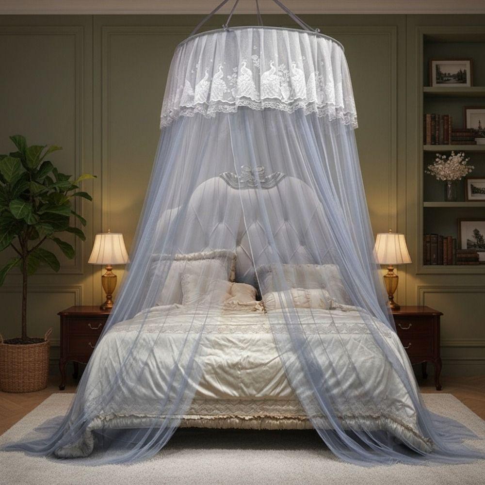 Fine Mesh Hanging Princess Mosquito Net Lace Bed Canopy Romantic Dome Mosquito Net  Girls Room