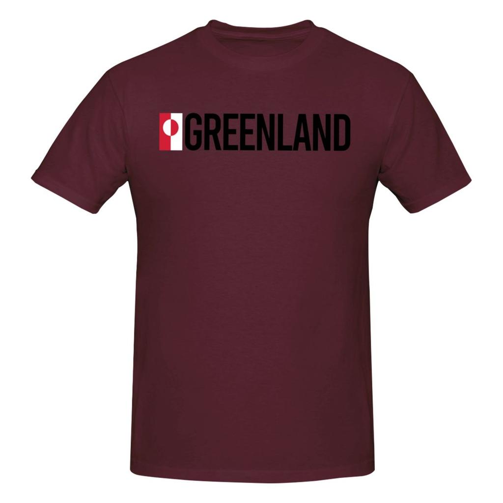 Unisex Greenland Country Flag T Shirt Streetwear Plus Size Oneck Cotton Sleeve Tshirt