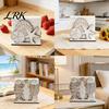 Square Vertical Paper Towel Storage Wooden Napkin Holder, Ocean Style Dispenser, Distressed Wood Rack Ordered Holder for Kitchen Dining Table
