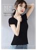 Women's Pure Cotton Three-Quarter Sleeve Slim Fit Mock Neck T-Shirt for Spring and Autumn 2022