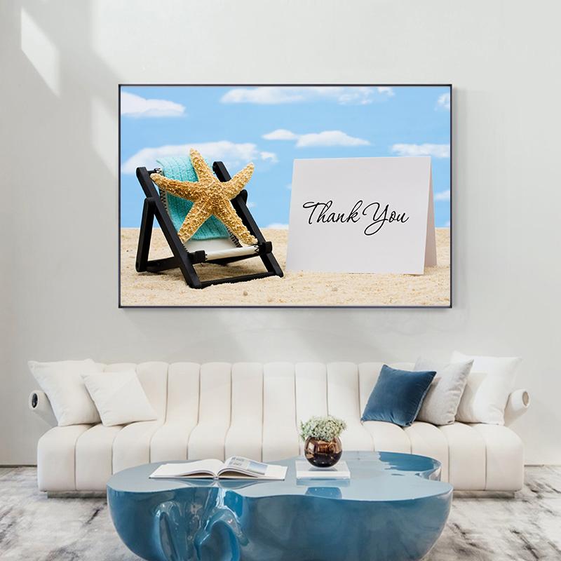 Starfish And The Beach Canvas Painting Bedroom Decor Modern Wall Art Living Room No Frame Picture Home Decor