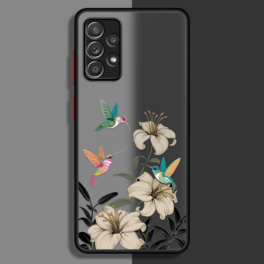

Phone Cover Case for Samsung Galaxy A34 A36 A56 A55 A14 A23 A52S A72 A53 A54 A73 A33 A17 A52 A16 A15 A35 Cartoon Leaf Flowers Galaxy A72 5G