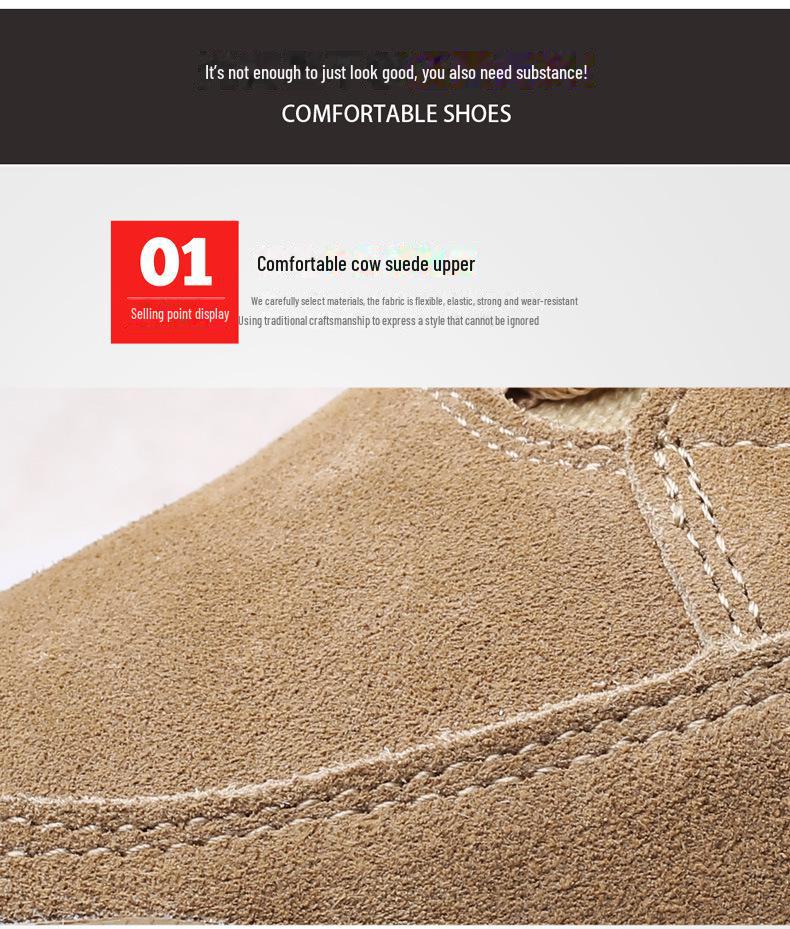 Men's Genuine Leather Martin Boots - British Style, Korean-Inspired, High-Top, Short Desert Boots for Work and Outdoor Wear