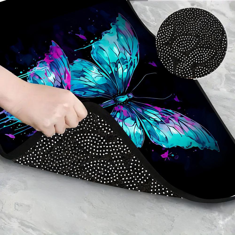 1Pcs Dazzling Double Butterfly Car Trunk Mat with Anti Slip Cargo Liner Waterproof Rear Storage Protector Floor Mat for SUV Seda
