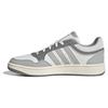 Neo Hoops 3.0 Round Toe Lace-Up Shock Absorbing Durable Low-Top Basketball Shoes Unisex Sneakers White Gray IE8005