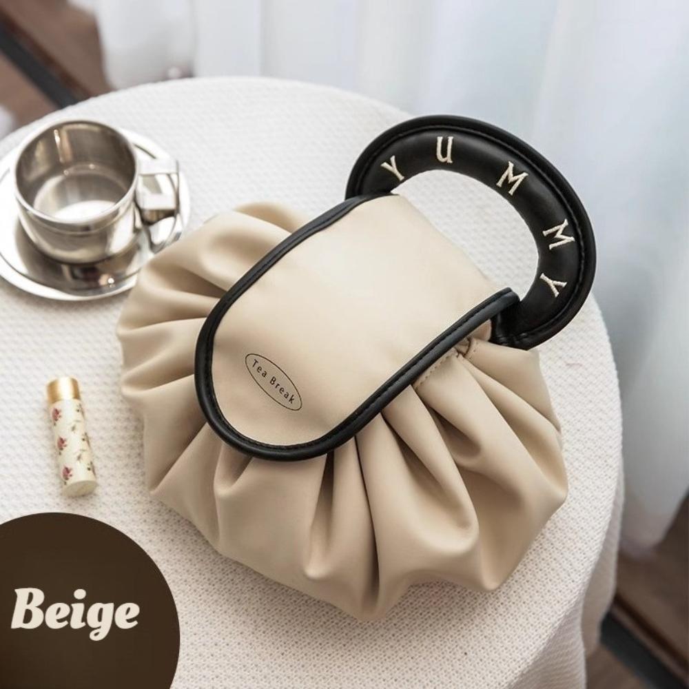 Large Capacity Travel Cosmetic Bag Portable Draw Rope Cosmetic Storage Pouch Waterproof Travel Toiletry Bags Makeup Organizer