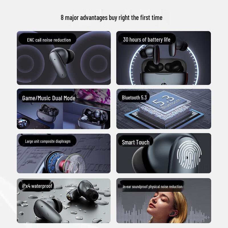 HP H10i True Wireless In-Ear Bluetooth Earbuds