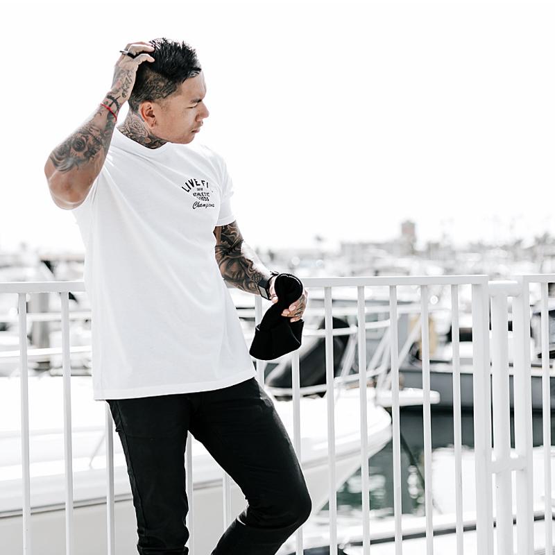 Men's Summer Gym Clothing Fitness Running Short Sleeve T-shirt Cotton Bodybuilding Tee Sport Shirts Tops Male Casual Sweatshirt
