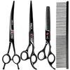 Sangelar 7 inch Pet Grooming Scissors Professional Groomer Dog Cat Pet Hair Care Tools Grooming Scissors Cutting Shear Curved Scissors Thinning