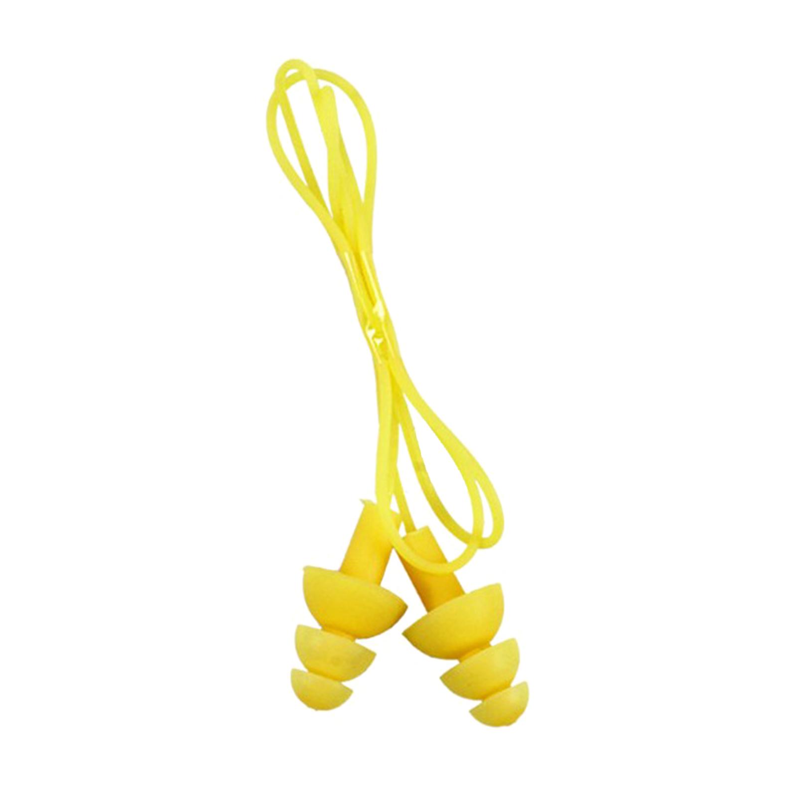 

2Pcs Swimming Ear Plugs Swim Earplugs Waterproof Silicone Ear Plugs Silent Earplugs for Swimming Surfing Shower Bathing жовтий