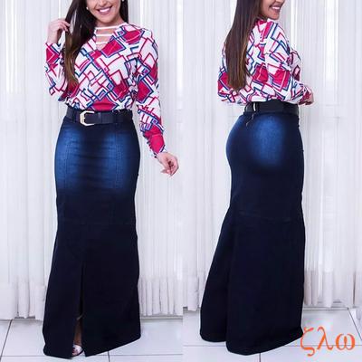 jeans full skirt