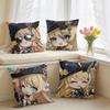 Navia Cute Genshin Impact Cushion Cover Square Short Plush Pillow Case Living Room Sofa Home Decor Funda X