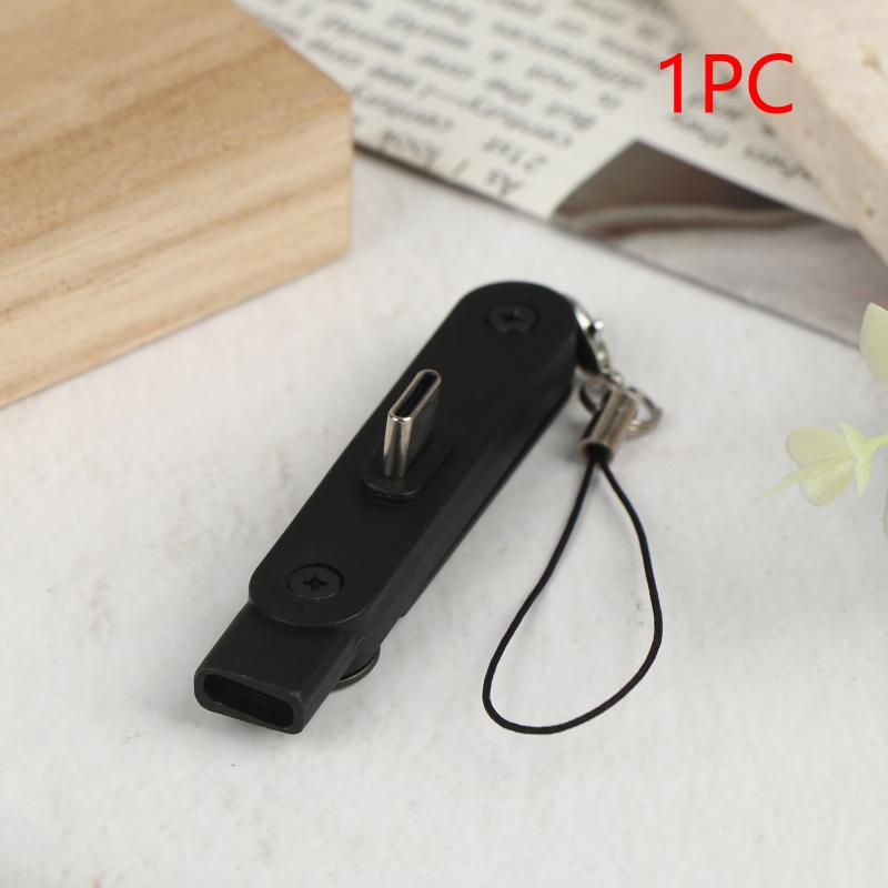 

Type C Phone Charging Bracket Adapter 240W Fast Charging Otg Type-C Male To Usb-C Female Converter With Foldable Holder 1PC чорний