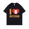 I Love Bitcoin Funny Meme Tshirt Men Fashion Casual Oversized Ocollar T Shirts Summer Unisex Vintage Short Sleeve Tshirt