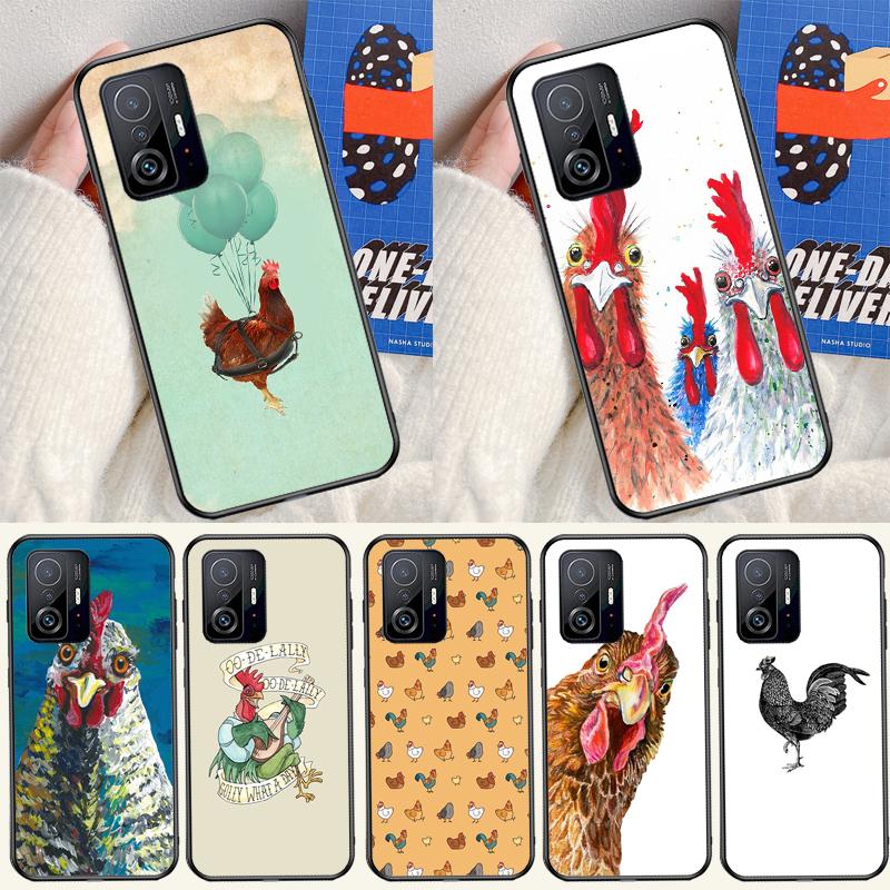 Chicken Hen Rooster Case For POCO F5 Pro F3 F4 X4 GT M5 X3 X5 Pro Back Cover For Xiaomi 13 Lite 12 X 11T 12T Pro