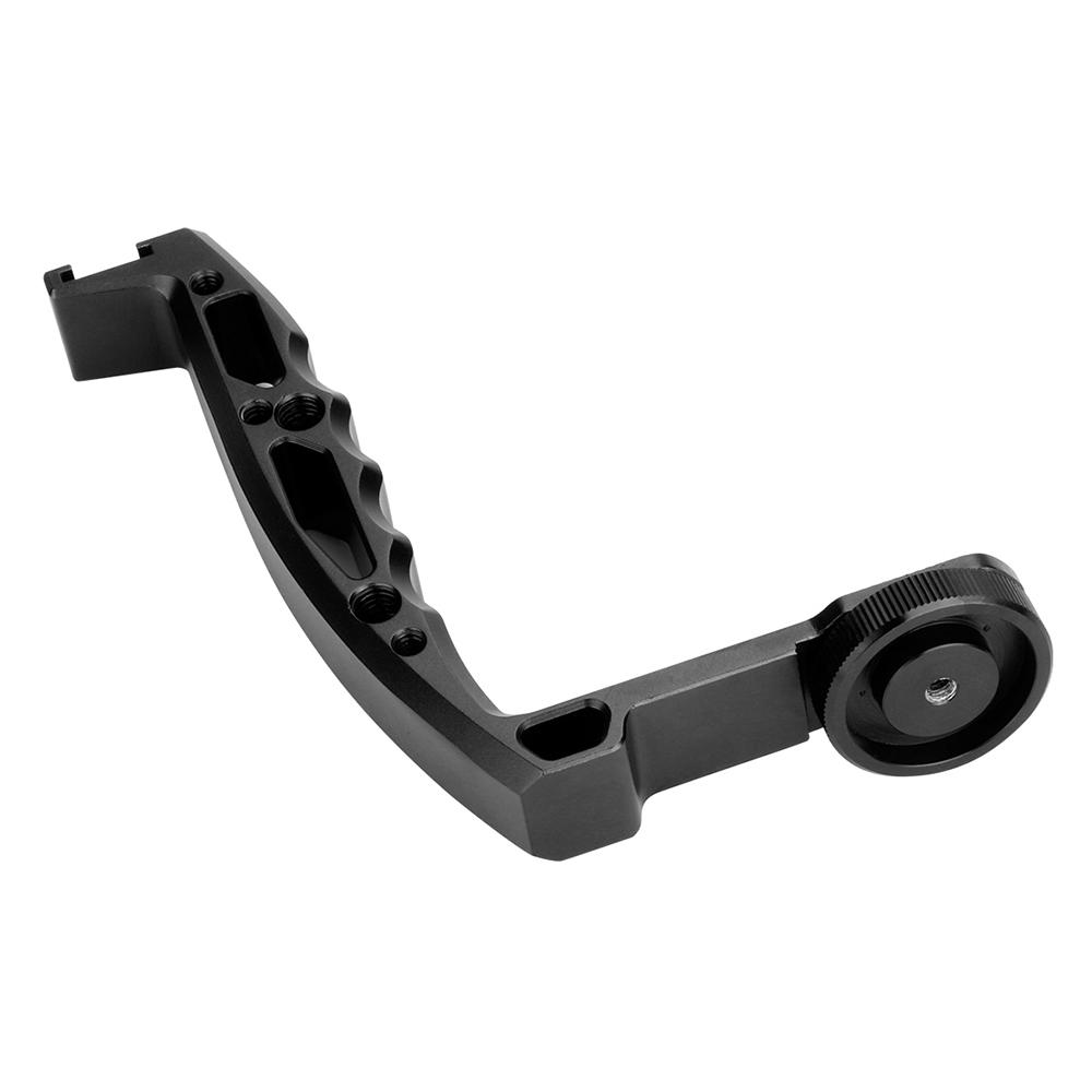 Aluminum Alloy Gimbal L Bracket Handle Grip Stabilizer Accessories 1 4 Inch Screw with Cold Shoe Mount for Mounting