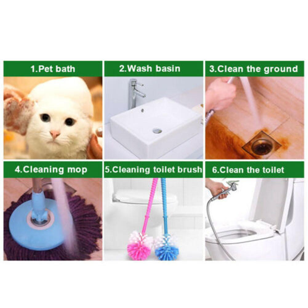 Kit Shower Head Toilet Spray Chrome Hand Held Handheld Douche Bidet