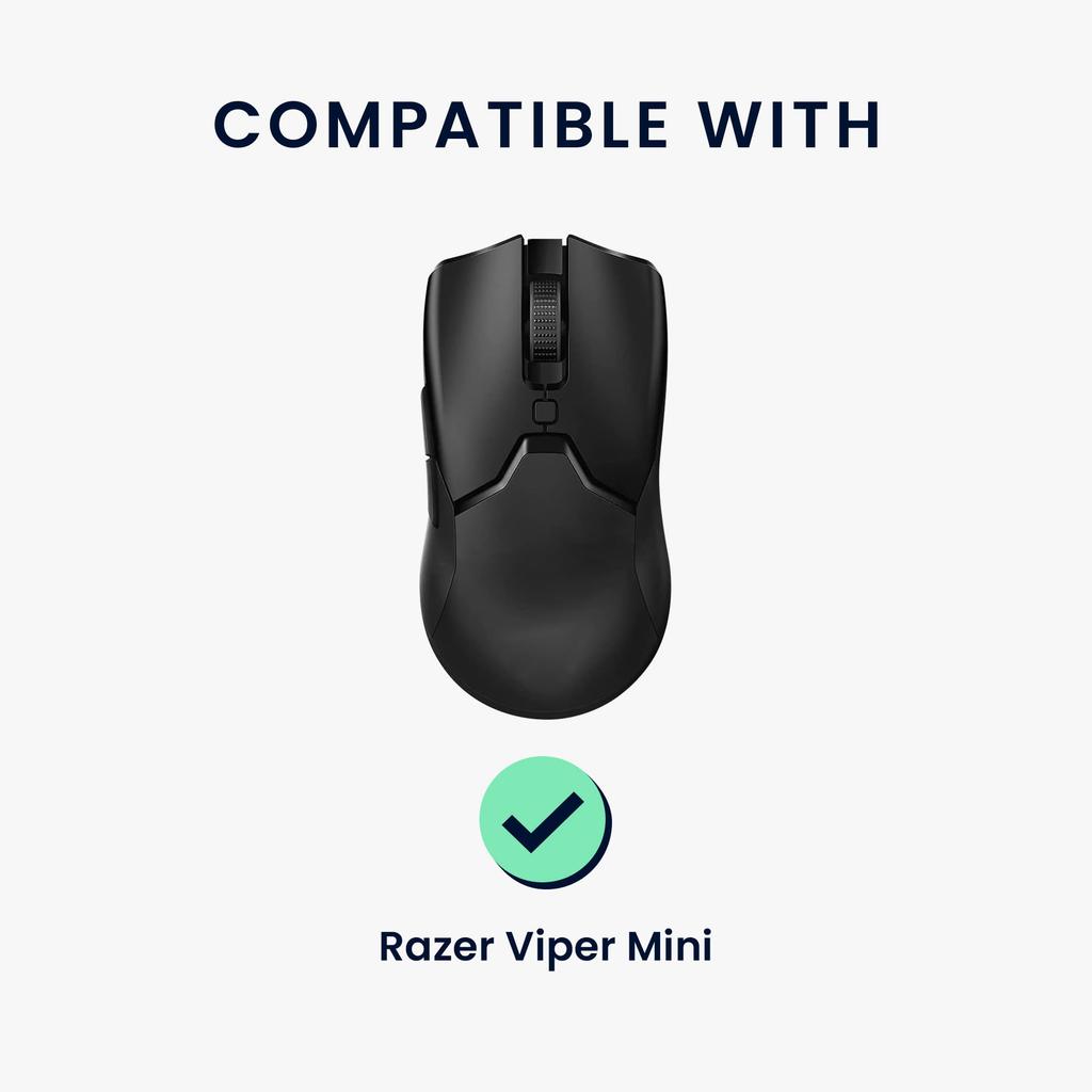 Kwmobile Mouse Grip for Razer Viper Mini - Anti-Slip Grip Tape, Pre-Cut, 0.5mm Thick, Black