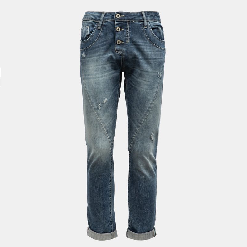 

Blue denim trousers p78abq2pvi Woman PLEASE M