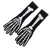 Skeleton Claw Gloves Glow In the Dark Spooky Costume Gloves Skull Head Hat Party Props Luminous Hand Warmers