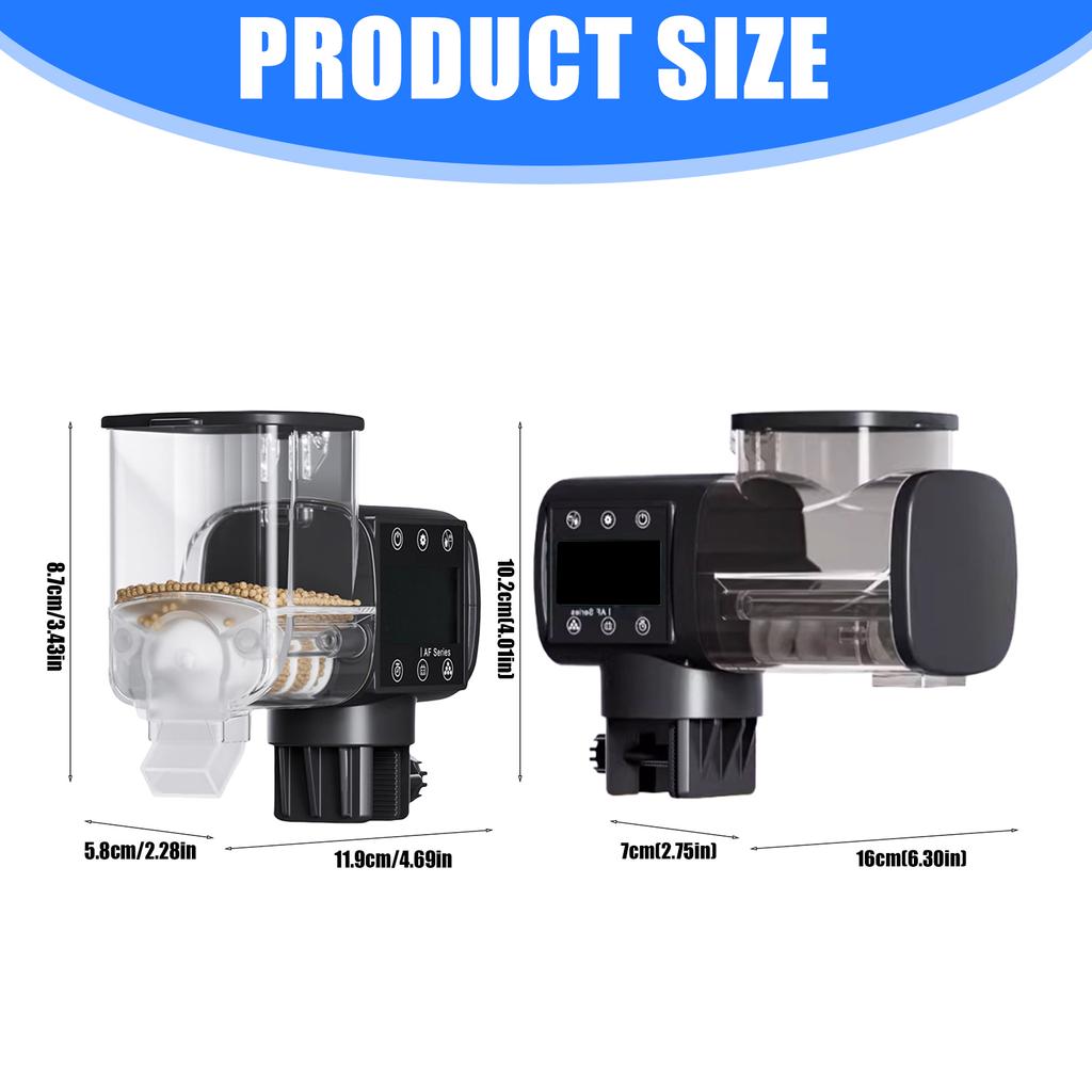 Automatic Fishtank Feeder Digital Timer Control Quiet Feeding Device For Small Fish Feeding Easy Maintenances