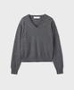 Yunionbeulluumeon [Woman] Cashmere Wool V-Neck Knit [Dark Gray]