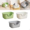 Litter Box, Open Top Cat Sandbox for Cats, Durable Bed Pan Cats with High, Box