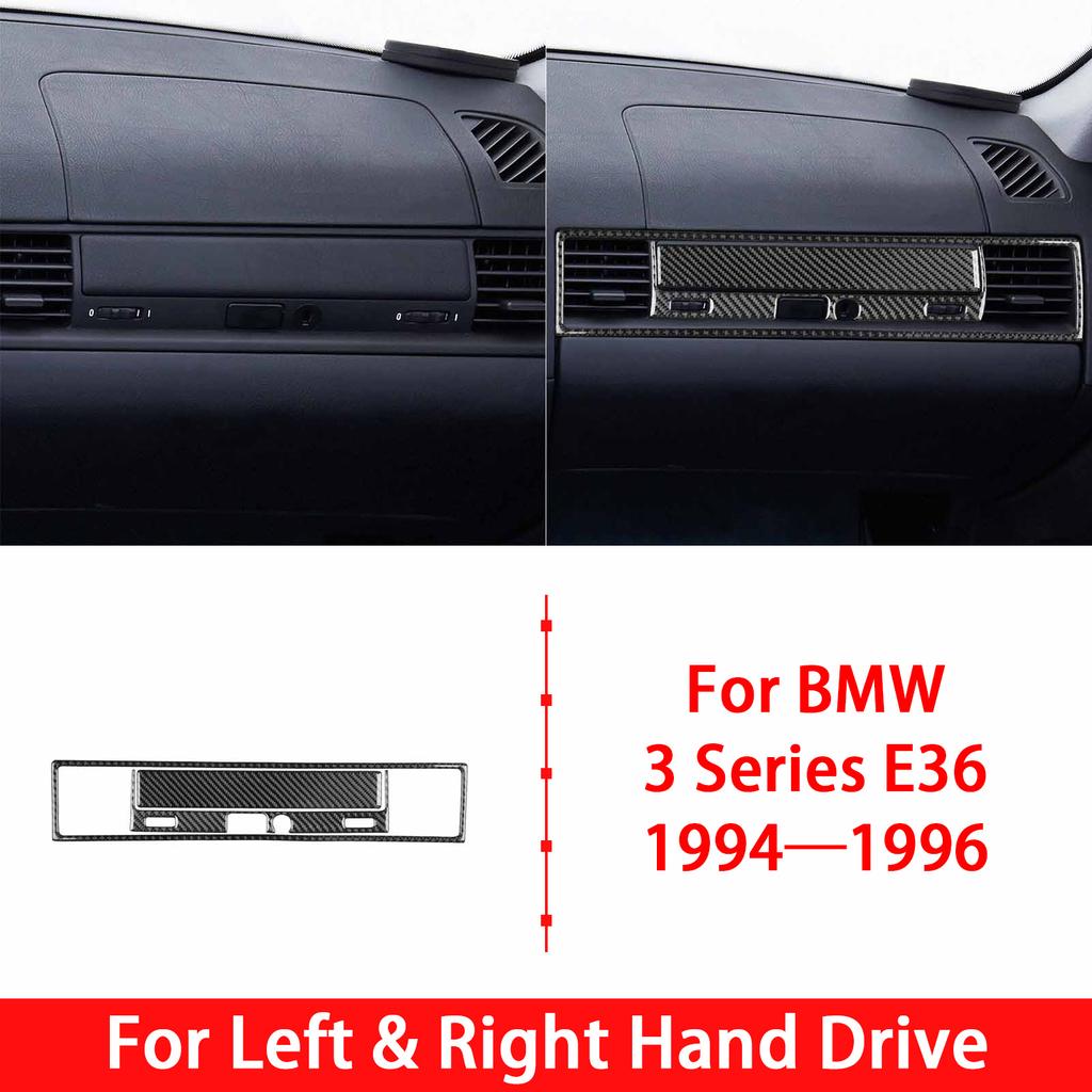 For BMW 3 Series E36 1994 1995 1996 Car Accessories Carbon Fiber Copilot Strip Air Vent Gear Shift Panel Interior Trim Sticker