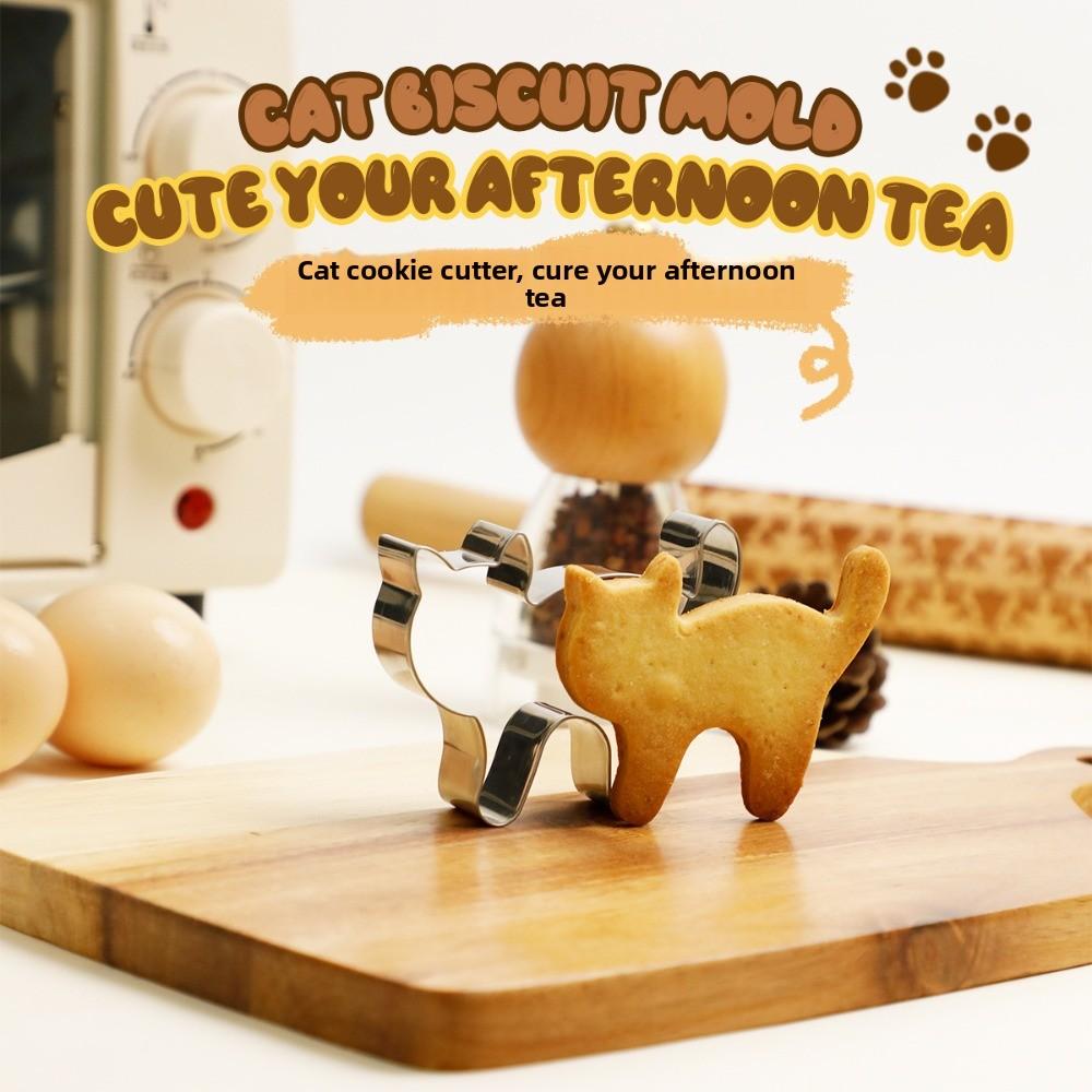 5/9Pcs Kitten Cat Shape Cookie Mold Stainless Steel Baking Tools Kitchen Gadgets Home Party Gift