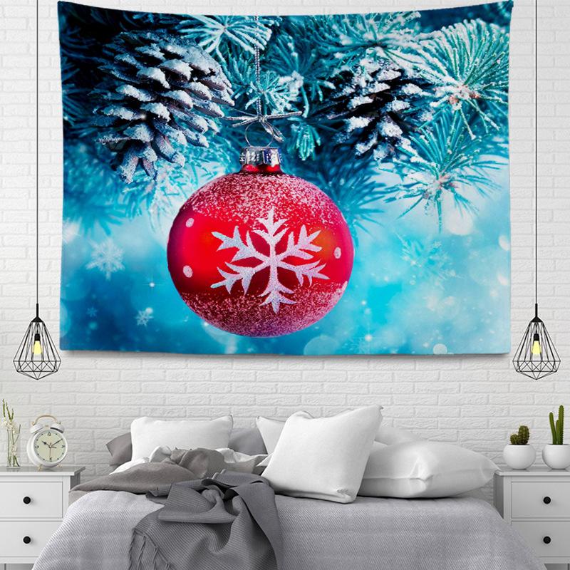 Seria wiszących gobelinów z tkaniny w stylu bożonarodzeniowym