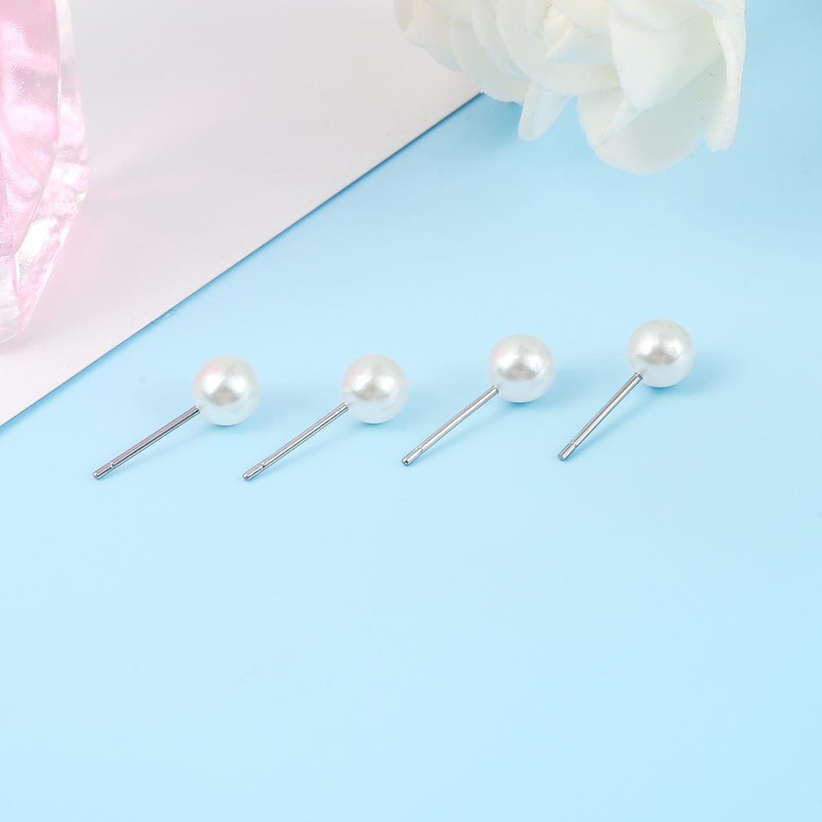 

10 шт., бусины из искусственного жемчуга из АБС-пластика, стальные иглы, пластиковые бусины-разделители для изготовления ювелирных изделий своими руками, серьги 01 6mm