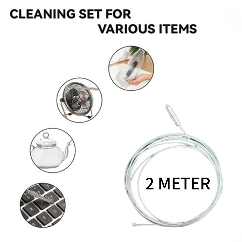 6M Air Conditioner Drain Pipe Dredging Brush Extra Long Pipe Tube Cleaner 2m