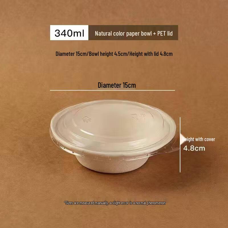 KASHICONG Disposable Biodegradable Thickened Paper Bowls