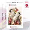 Beautiful cockatoo Pattern  3pcs 100% Round Full Drill 5D DIY Diamond Painting Embroidery Cross Stitch Rhinestone Décor