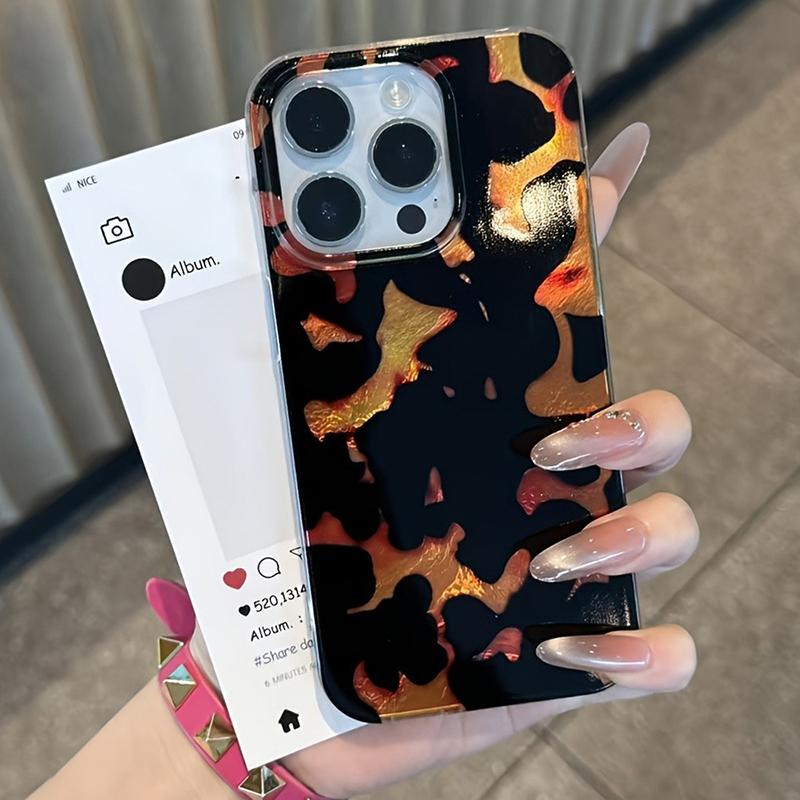 

Amber Leopard Print Vortex Pattern Phone Case For iPhone 17 Pro Max Cases iPhone 16 15 14 13 12 11 7 8 Plus XS XR 16E Air Cover iPhone SE (2020)