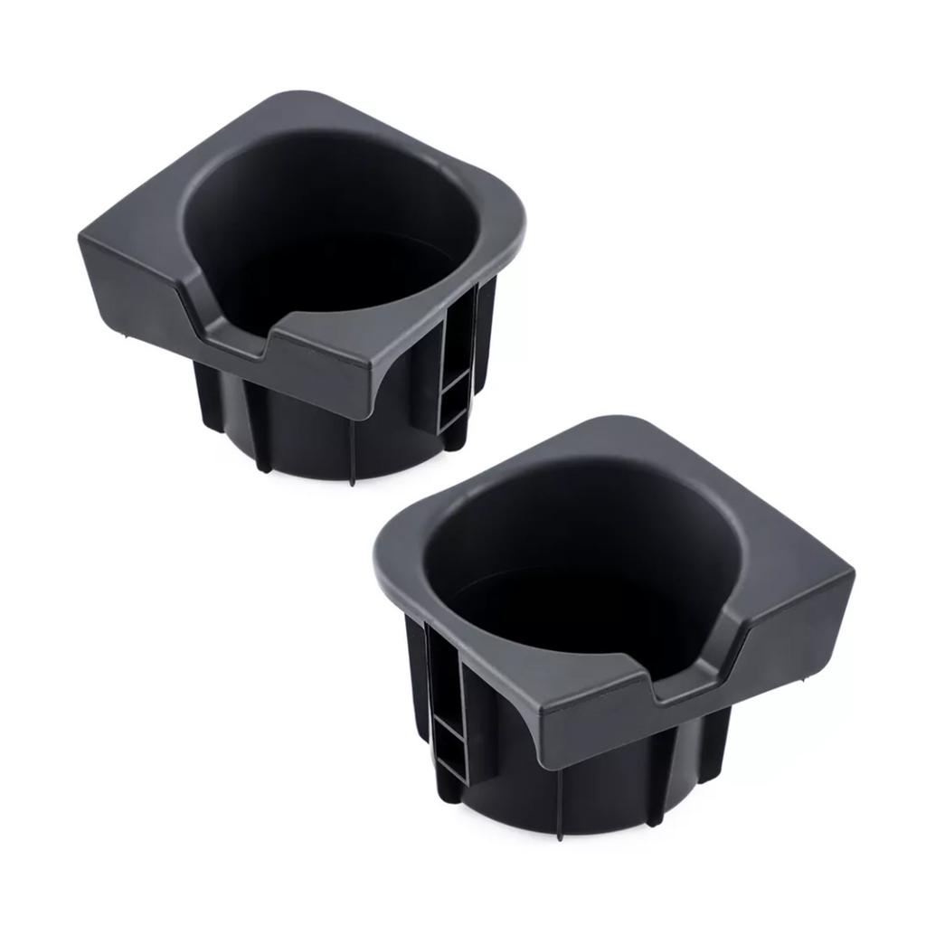 2PCS Right+Left Black Center Console Cup Holder Insert For Toyota Tacoma 05-17