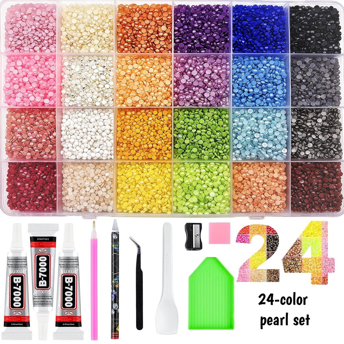 Set strasuri, incluzând strasuri și unelte, potrivit pentru îmbrăcăminte DIY și nail art. V