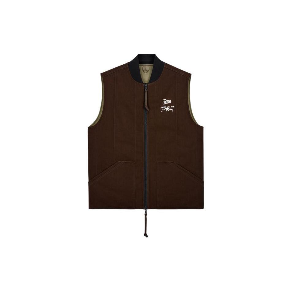 Converse x Patta Four-Leaf Clover Utility Reversible Padded Vest Asia Sizing Java Men s 10024665-A01 XL