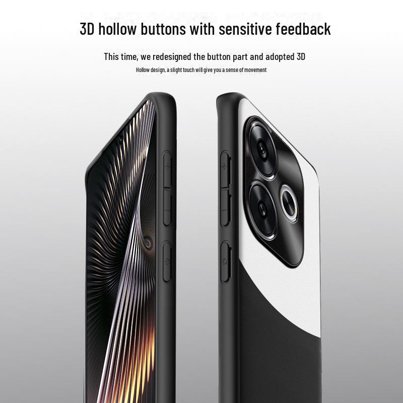 Liquid Leather Case for Redmi Turbo 3: Anti-Fall & Anti-Fouling Protection