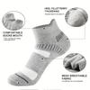 5pairs Men's Athletic Socks, Cotton Breathable Sweat Absorbing Socks, Short Crew Socks For Men