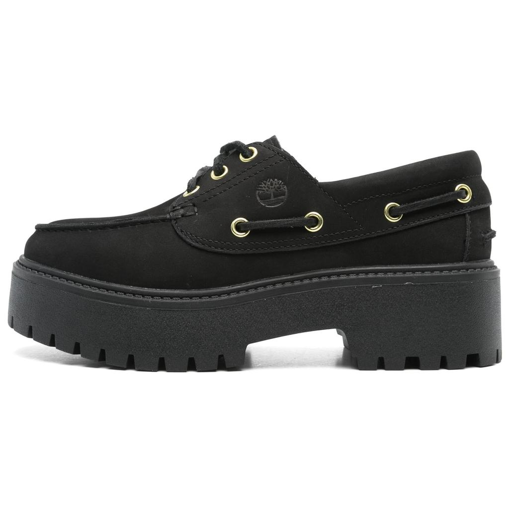 Timberland Stone Street Comfortable Versatile Casual Flats Women Flats Black TB0A6AVE0011