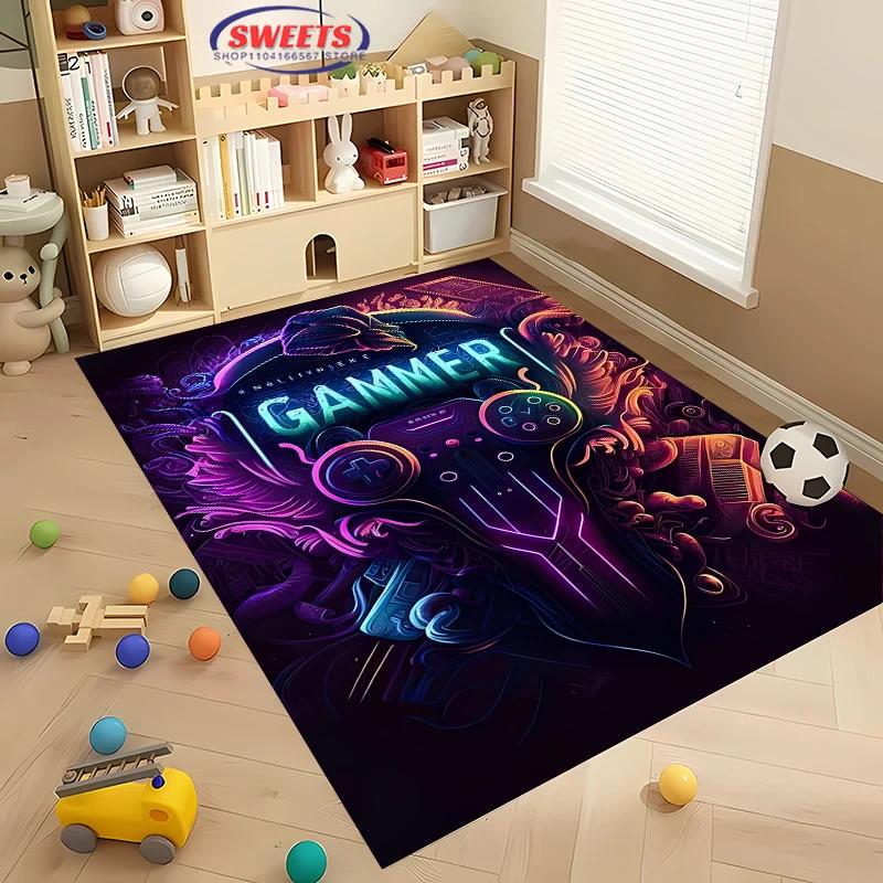 Funny Game Controller Area Carpet,Rug for Living Room Tapete for Bedroom Sofa Kitchen Doormat Decor,Kids Non-slip Floor Mat Gift