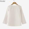 ZANZEA Women V-Neck Casual Long Sleeeve Floral Blouse