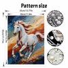 Majestic Horse Pearl Kit 5D DIY Round Rhinestone Art for Adults Relaxing Handmade Wall Decor National Day Gift Frameless Design