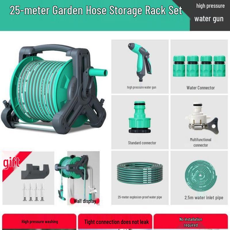 High-Pressure Car Wash Spray Head with Brush & Soft Hose